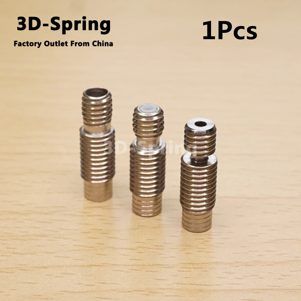 1Pcs V6 Heat Break Hotend Throat M7 Thread For E3D Teflon Optimized Fine finishing Titanium alloy