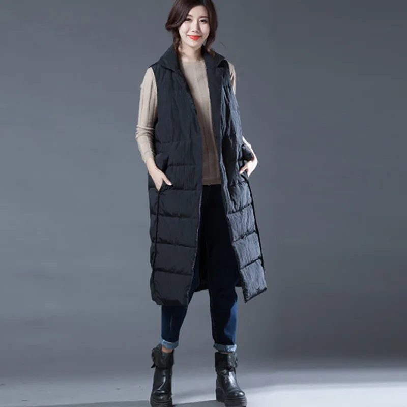 2018 Ceciliayu Winter New Style Women's Warm Vest Fashion Down Women's Vest Slim Standard Sleeveless White Duck Down Coats