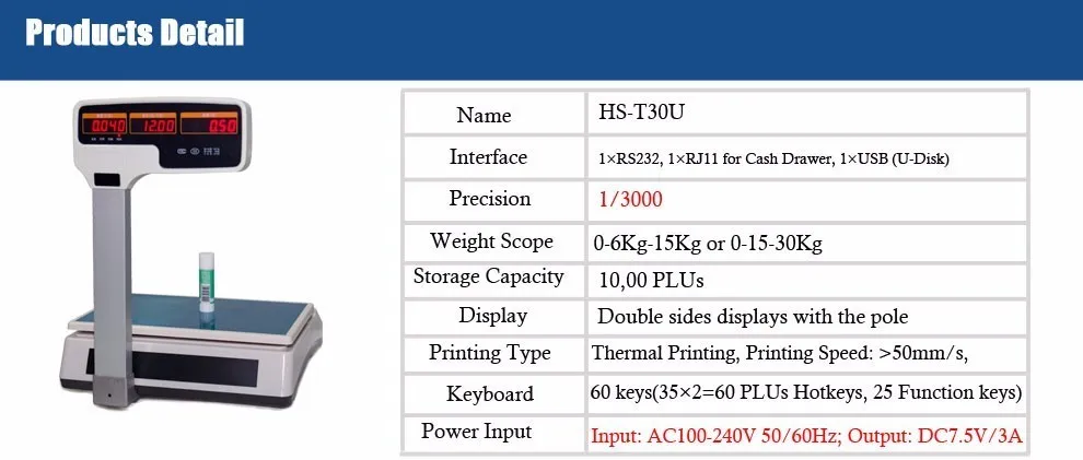 Цена квитанции печати весы 30 весовая шкала кг с термопринтером поддержка Многоязычная печать для пекарни или ресторана