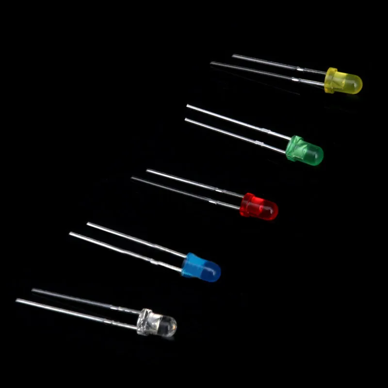200pcs/set New LED Emitting Diodes Assortment Kit White Yellow Red Blue Green 3mm/5mm