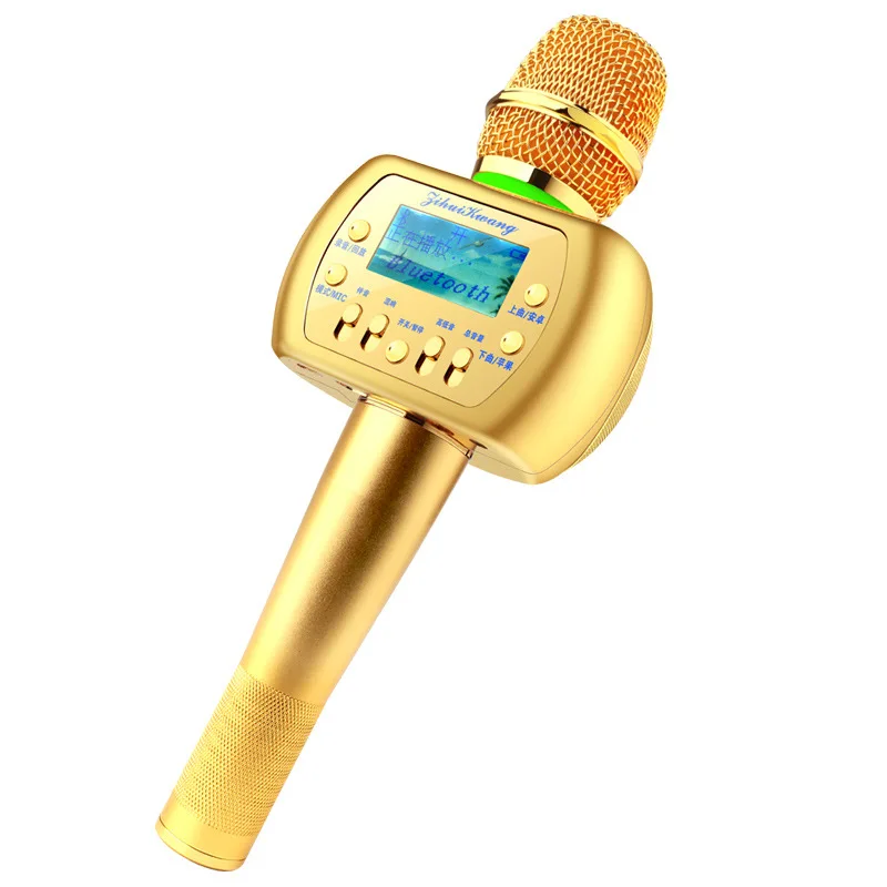 KTV Sing karaoke Wireless Bluetooth Microphone With Screen For IPhone