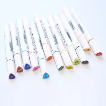 

Classic new 12 colors school student art marker pens set stationery,fine DIY Scrapbook Crafts Waterproof drawing Oil Pen