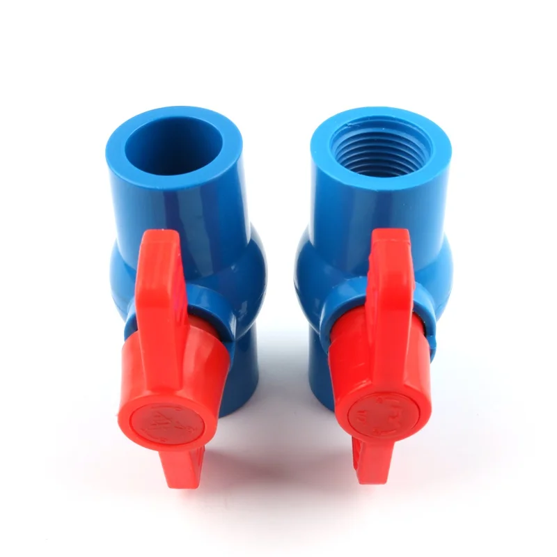 1 шт. 1/2 &quotx 1/2&quot 20 мм ПВХ шаровой клапан Слип запорная ручка фитинги для труб