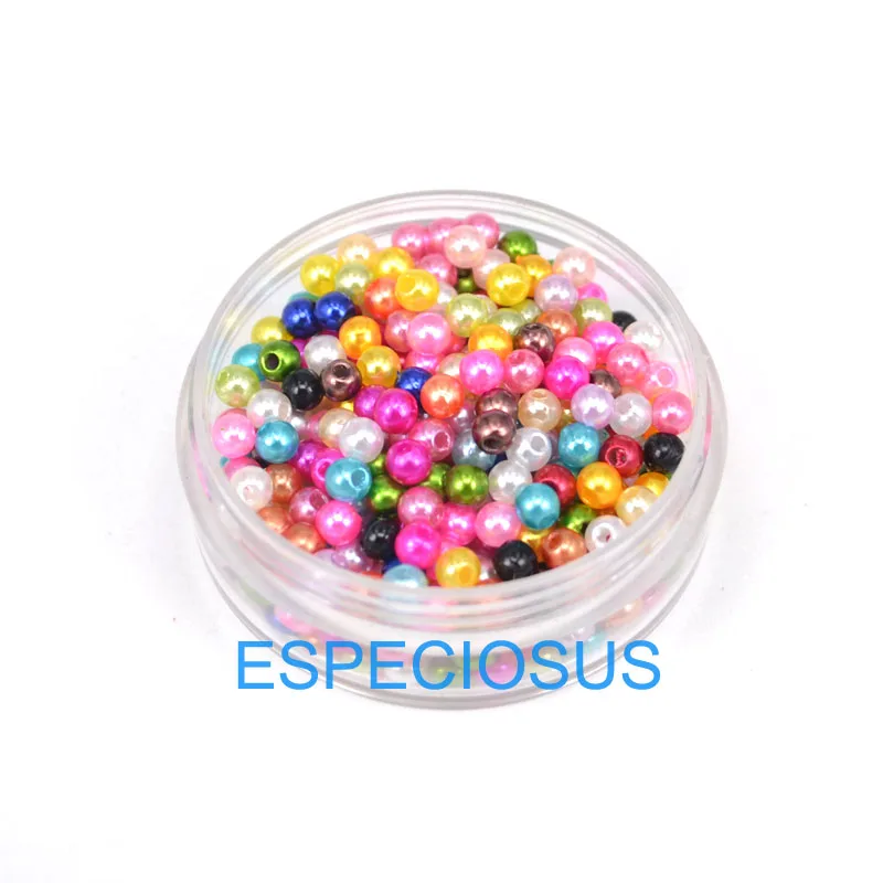 

1000pcs 4mm Jewelry Making Acrylic Seed Spacer Beads Multi color Round Shape Acrylic Measly Beads DIY Accessory Imitation Pearls