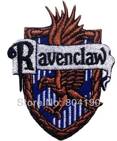 

Harry Potter House RAVENCLAW Crest Emblem Embroidered Robe Iron On Patch rock retro applique wholesale dropship Free Shipping