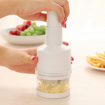 

Semi Automatic Hand Pressure Type Small Kitchen Supplies Multifunctional Chopping Machine Cutting Garlic Presser Slicer