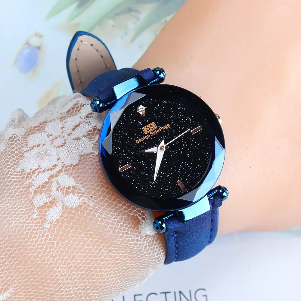 Женские изысканные часы Звездное небо женские стильные часы кварцевые наручные часы женские часы Montre Femme 2018