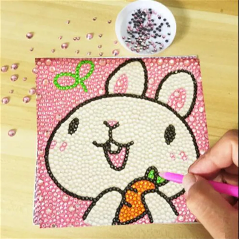 

CXZYKING 3d Puzzle Toys For Children Animal Puzzle DIY Jigsaw Sticker+Frame+Tools Full Drill Paste Puzzle Toys for Kids 8 Kinds