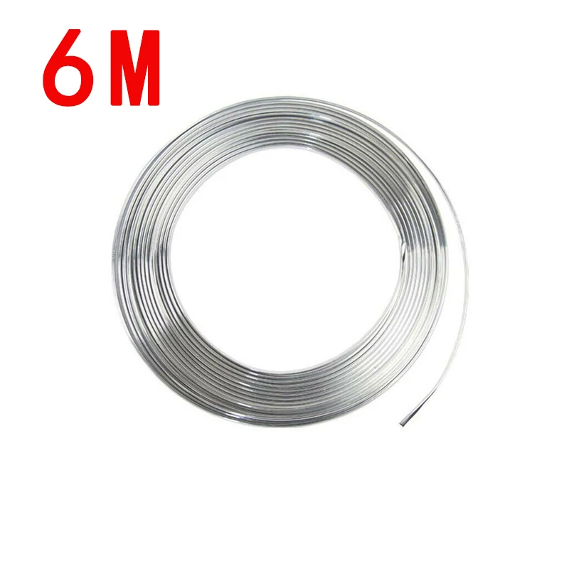 1 шт. воздушная Выходная дверь Край Щит анти-столкновения полоса Серебряный Мягкий хромированный ПВХ 6 М U форма Декоративная полоса Стайлинг молдинги