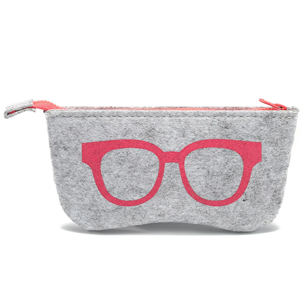 

Fashion Portable Eyeglasses Pouch Travel Storage Sunglasses Protector Glasses Bag Glasses Cases Scratch-proof Felt Soft Zipper