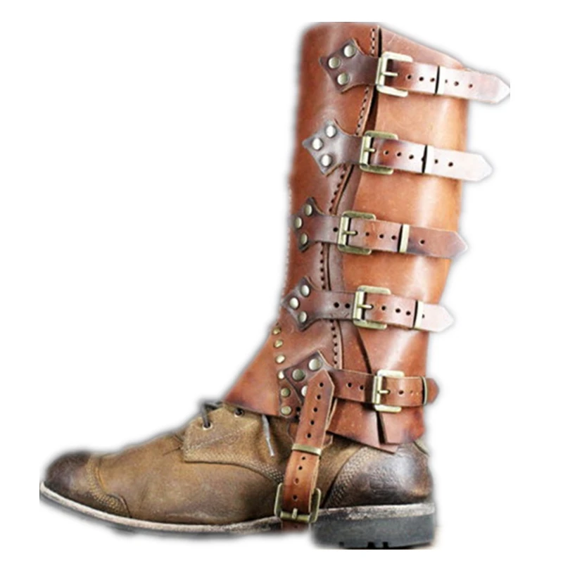 

Knights Armor Retro Accessory Medieval Warrior Cosplay Retro Shoes Cover Leather Shoe Cover Knight equipment Unisex Stage Props