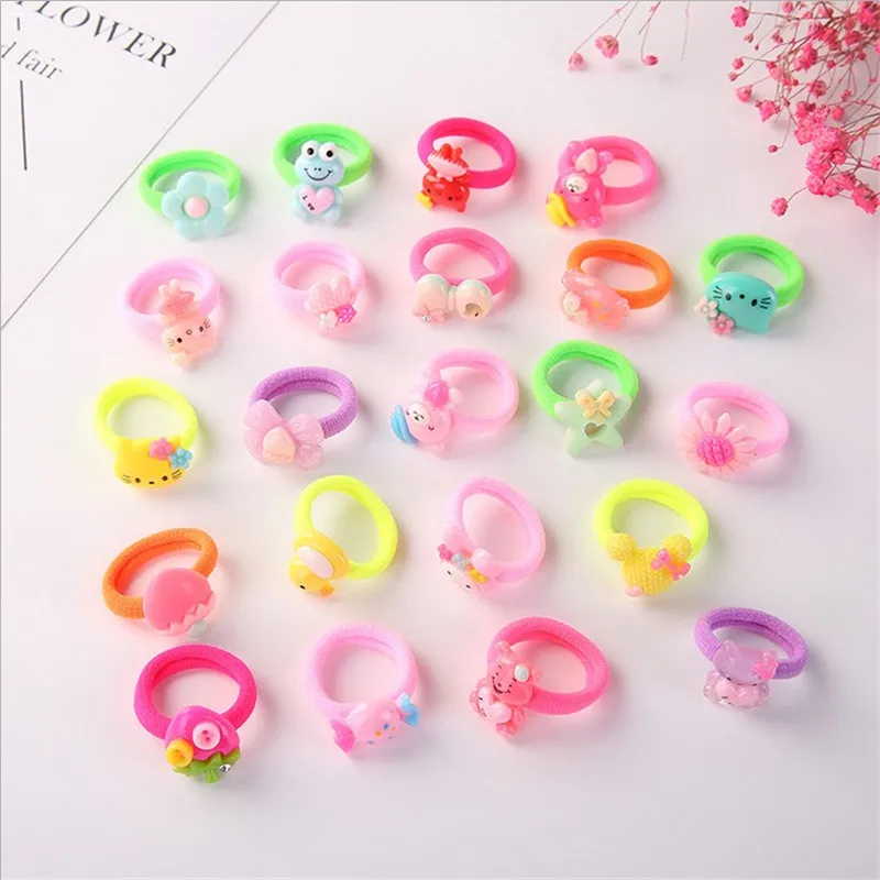 1PCS Lovely Rabbit Cat Small Bow Elastic Hair Bands Toys For Girls Handmade Small Headband Scrunchy Hair Accessories For Kids