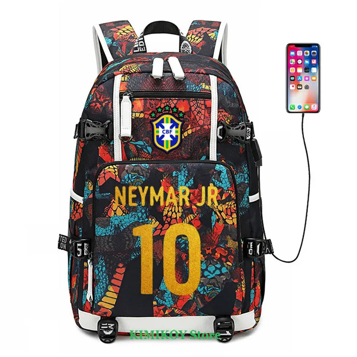 Футболист MBAPPE Neymar GRIEZMANN рюкзак 7 школьные сумки usb зарядка ноутбук Водонепроницаемый путешествия холст сумки большой емкости