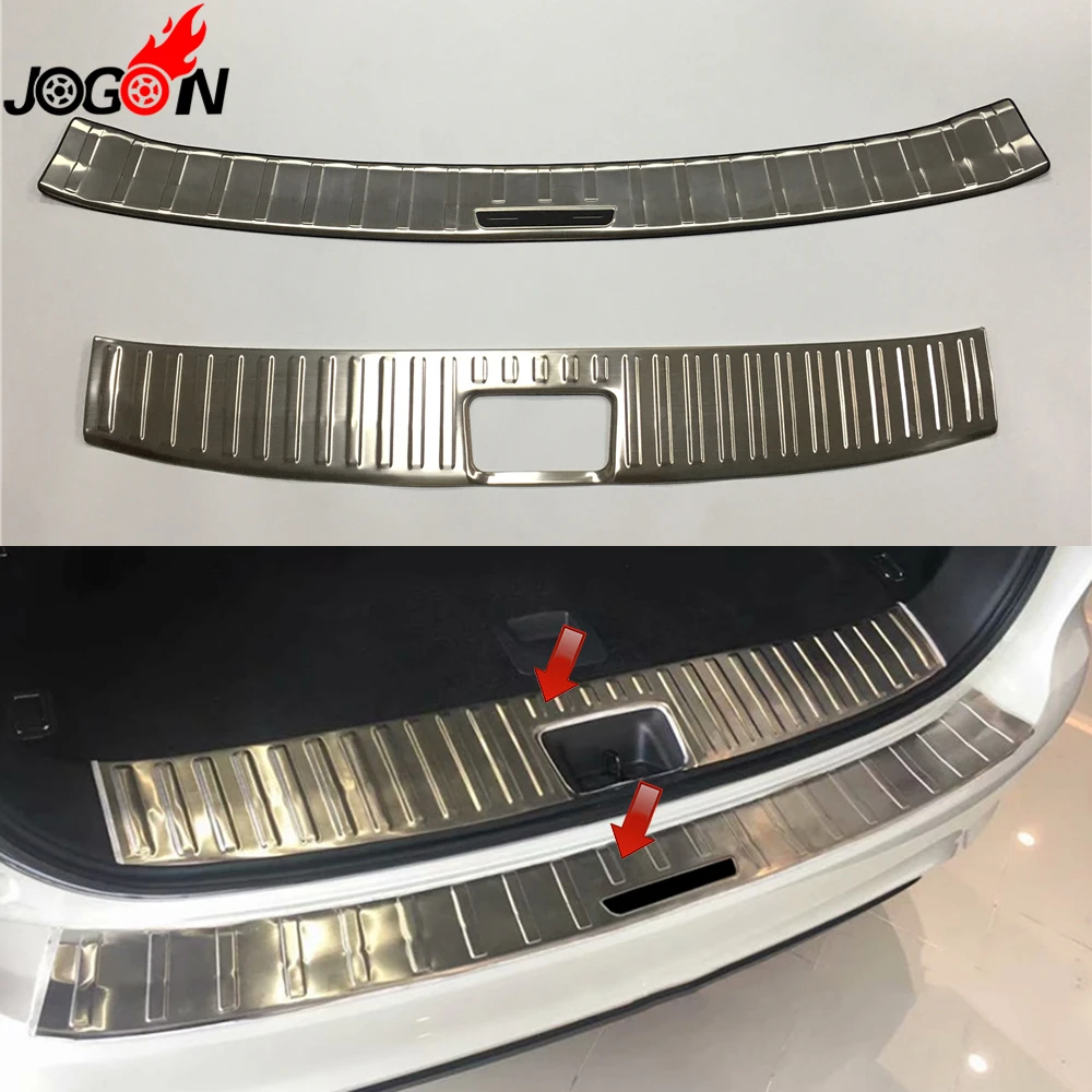 

For Infiniti QX60 2016 2017 2018 Car Styling Interior Exterior Trunk Rear Door Sill Bumper Plate Protector Cover Trim S.Steel