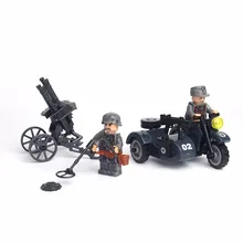 City Block Mini Military WW2 German Waffen SS US Soldiers Battle Soviet Red Army Building Block Action Figure Toys for children