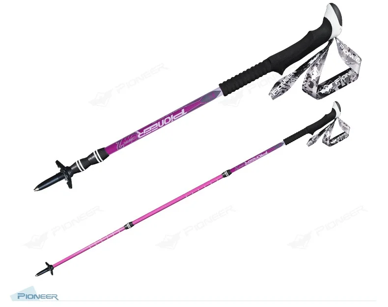 Espuma de Eva do Punho Bengalas de Trekking Telescópica de Fibra de Carbono Ultra-leve Pole Alpenstock Bengalas Ajustável Pcs 3 2-seção 9 3 2-Seção Bengalas de Trekking Pole Alpenstock