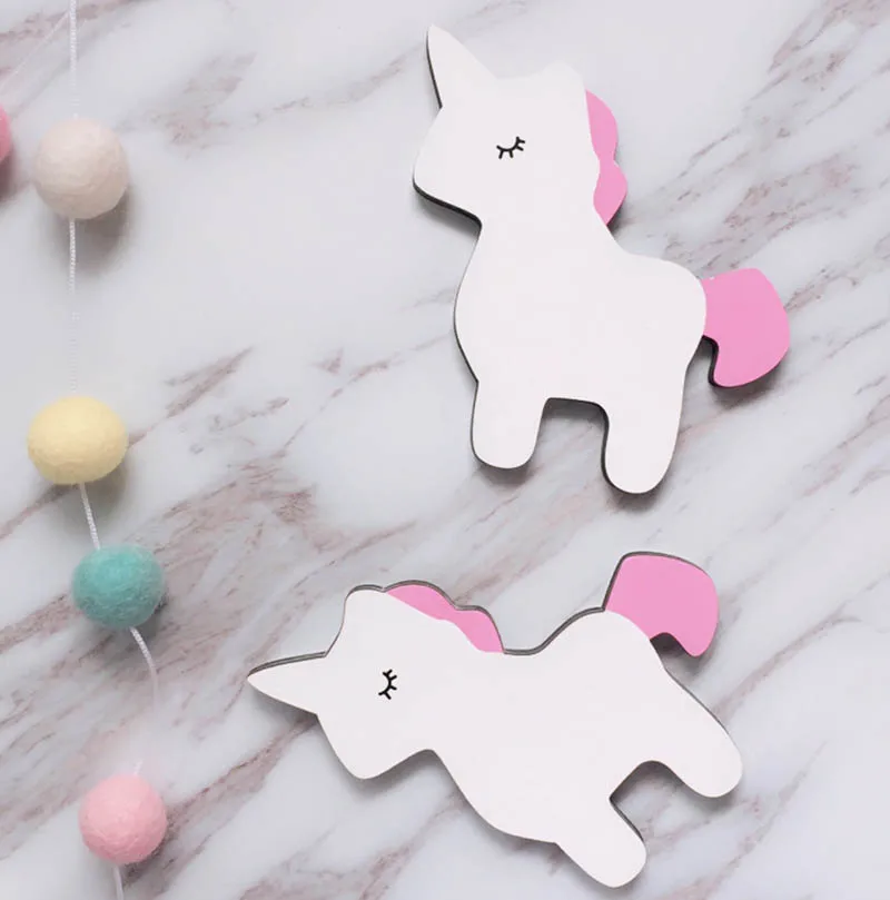 

Unicorn Wall Clothes Hooks Wooden Baby Kids Room Wall Sticker Christmas Decoration Clothing Hanger Children Birthday Gift Hook