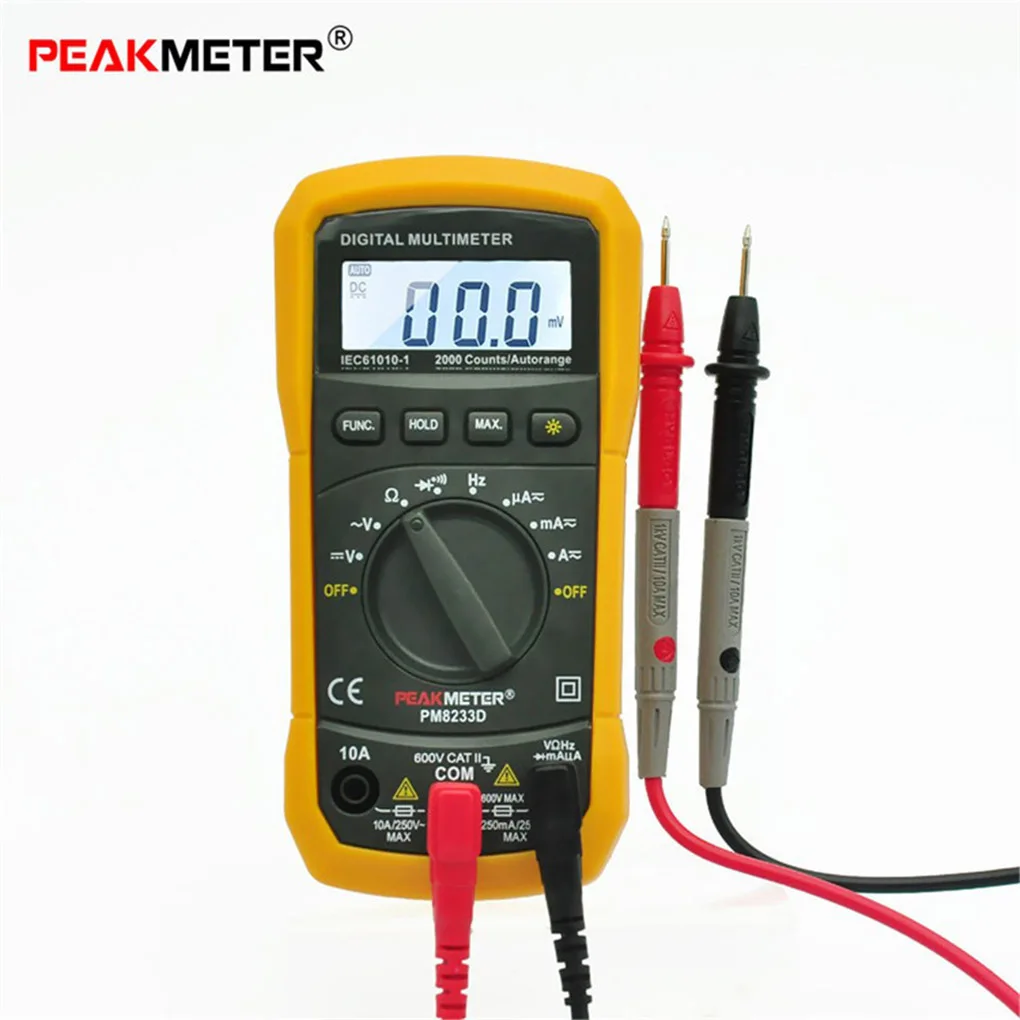 

PEAKMETER PM8233D Autoranging Digital Multimeter Multifunctional DC AC Voltmeter Resistance Frequency Tester