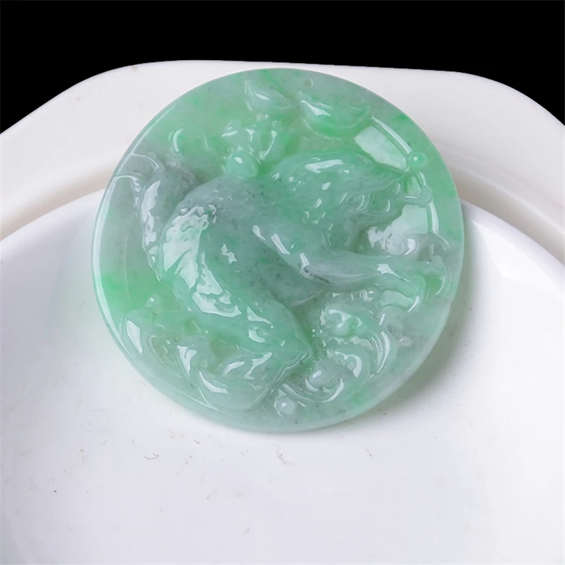 

2019 NEW Yang green Jade Toad Pendant Hand carved Fine jewelry Jade Pendant necklace Included certificate 18110816