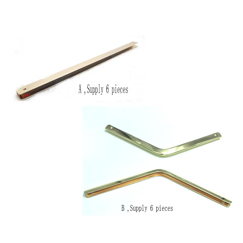 

straight Purse edging Wallet frame ,metal bar corner wallet edging Light Gold