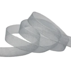 Organza Ribbon - 1/2 Width, 50 Yards - Perfect for Gift Wrapping, Crafts, Hair Accessories, and Jewelry Design (Grey)