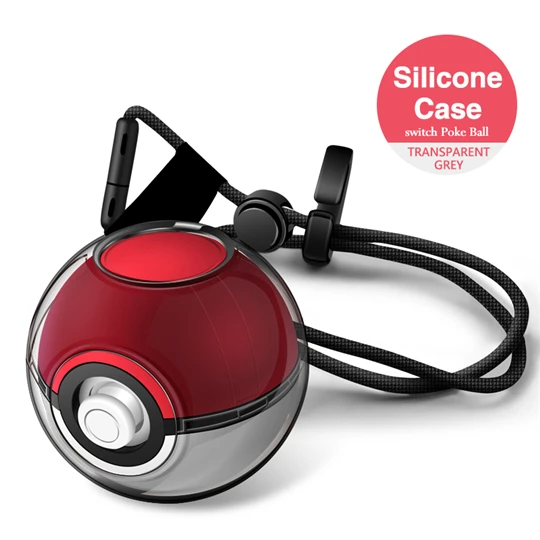 Силиконовый защитный чехол для Poke Ball, мягкий чехол, чехол для Pokeball Plus, защита контроллера для kingd Switch NS для nintendo - Цвет: Crystal Black