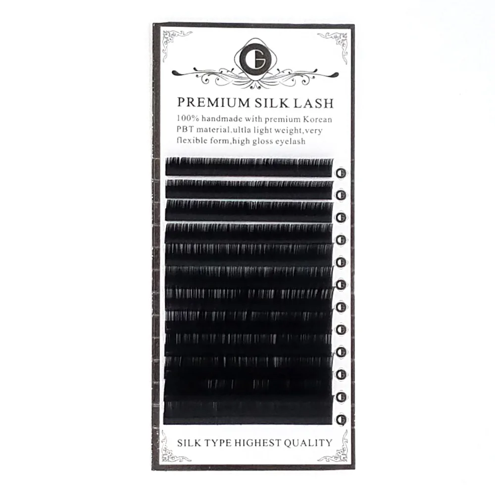 

2piece GLLEN Natural12rows,8~13mm mix length, high quality synthetic mink,natural mink,individual thickness eyelash extension