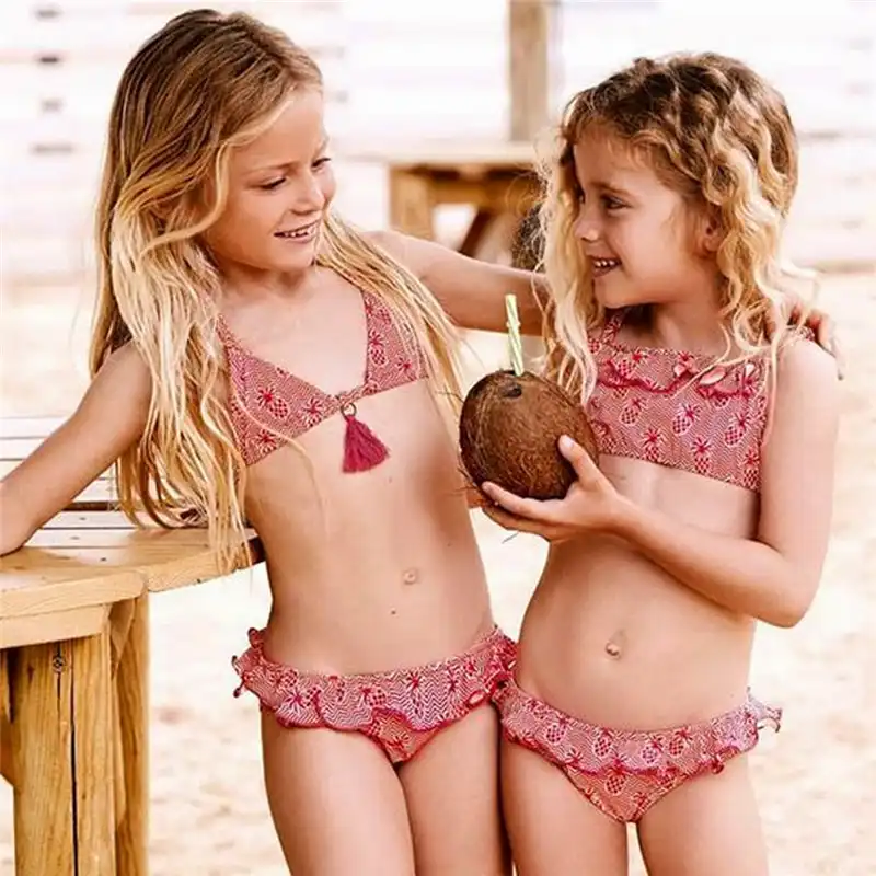 sister matching bathing suits