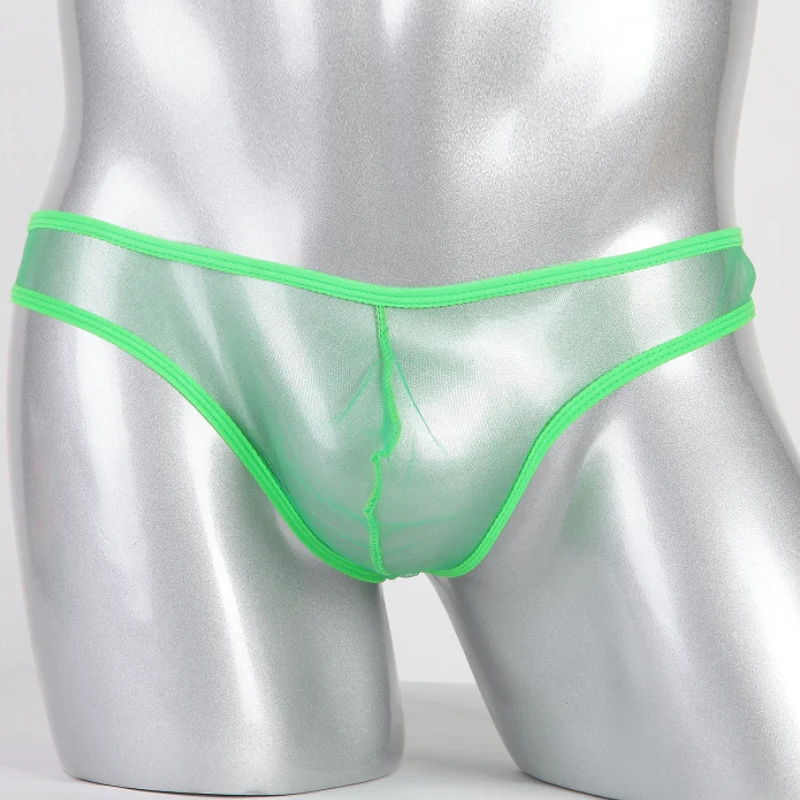 Men Underwear Sexy Mens Briefs Transparent Lace Penis Pouch Seamless Underwear Sexy Men's Bikini Men L-XXL C-034