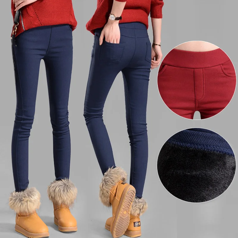 Hot Sale autumn winter women pants velvet thickening