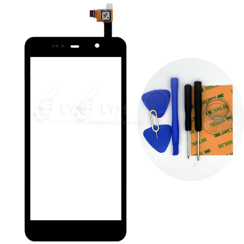 Black TP for THL W200 5 0 Touch Screen Digitizer Front Glass Panel Sensor No LCD