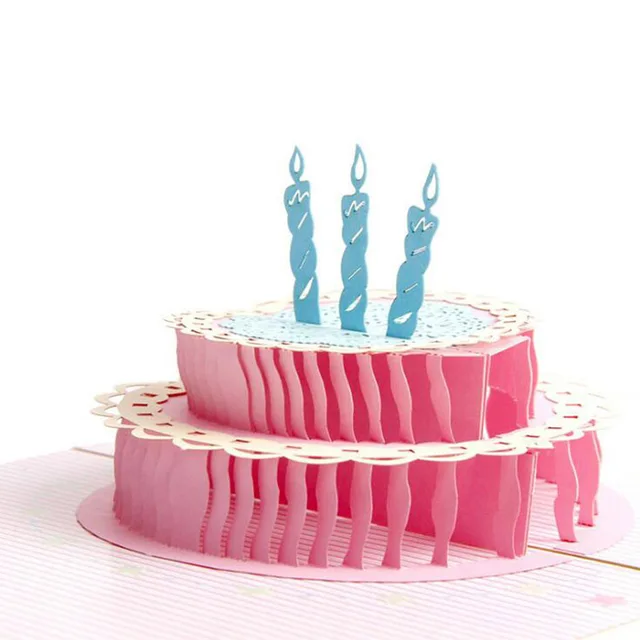 3d laser cut pop up happy birthday postcards craft paper greeting happy bday postcards