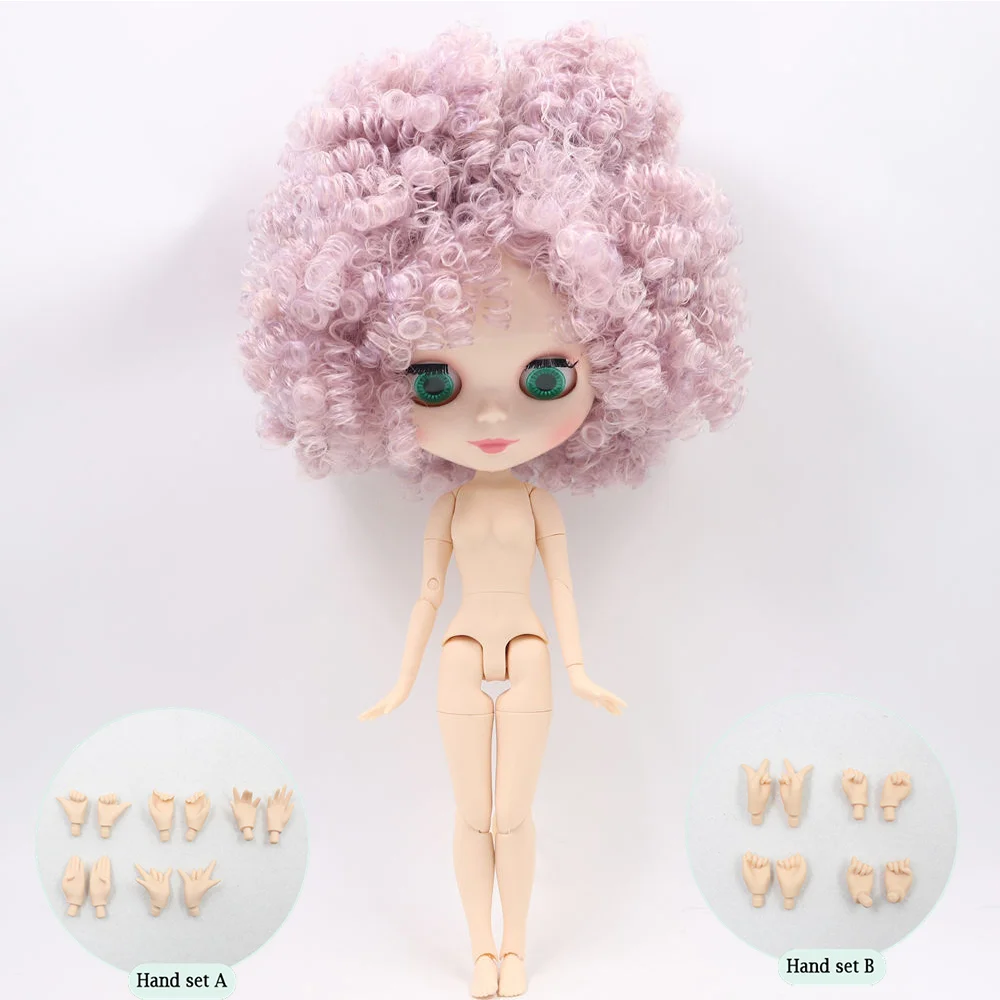 Ледяной обнаженный завод Blyth кукла No. BL1049/2352 фиолетовый микс розовые афро волосы тело белая кожа Neo 1/6 bjd - Цвет: like the picture