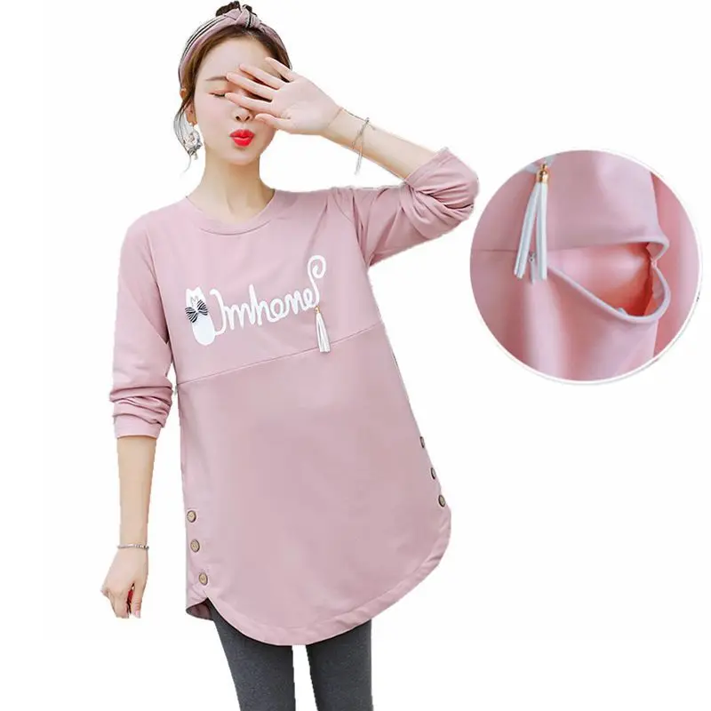 

Maternity Clothes New Maternity Fashion Breastfeeding Womens Clothing Spring Autumn Pregnancy Tops Shirts Pregnant Women Shirts
