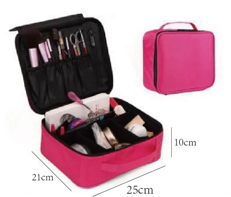 Женская модная косметичка путешествий Органайзер для макияжа Профессиональный органайзер для косметики косметическая сумочка сумки Красота Чехол для визажиста - Цвет: Red mini 2 layers
