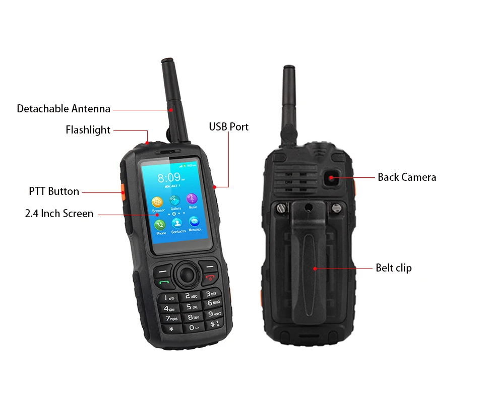 BiNFUL A17 Zello рация мобильный телефон IP67 Водонепроницаемый MT6572 Android смартфон 2G/3g две sim-карты русская клавиатура PTT радио