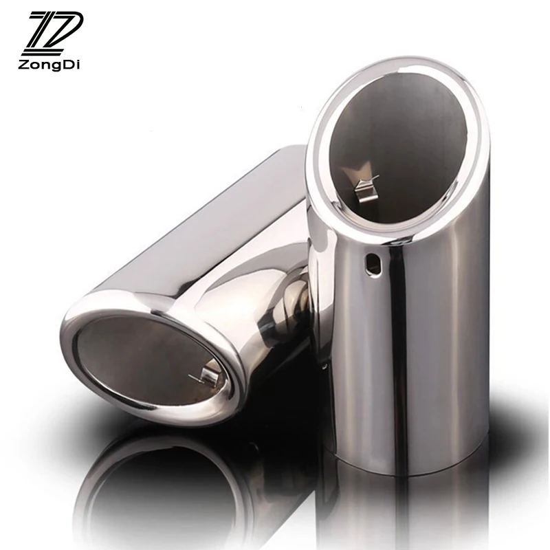 2pcs Stainless Steel Automobiles Car Exhaust Tips Muffler Pipe Cover