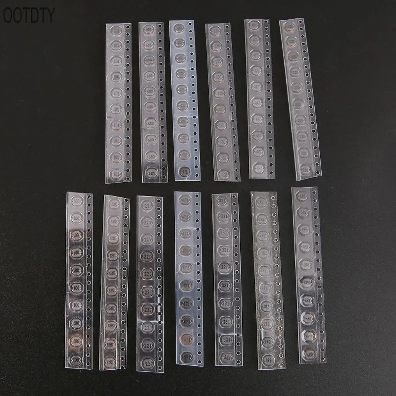 

1 Set 130pcs 13 types CD43 2.2UH-470UH Inductance Chip Power Inductor Chips SMD Assortment Wire Winding Chips