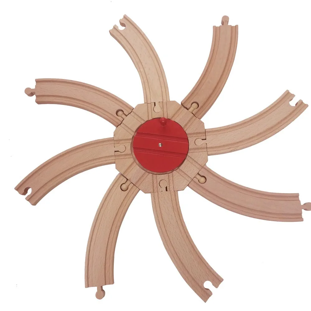 

9pcs/lot Tomas Railway Train Toys Beech Wood Bend Track and Switch Track fit Thomas and Brio Trains Toy-EDWONE
