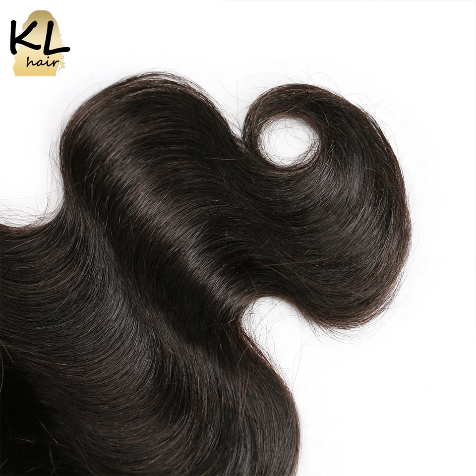 KL Hair 5x5 объемная волна Кружева Закрытие свободная часть человеческих волос натуральный цвет бразильские волосы remy закрытие отбеленные узлы с детскими волосами