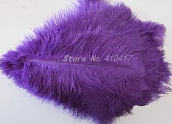 

100pcs Beautiful Ostrich Feathers Purple Color 25-30cm/10-12 Inches For Weeding Performance DIY Decoration