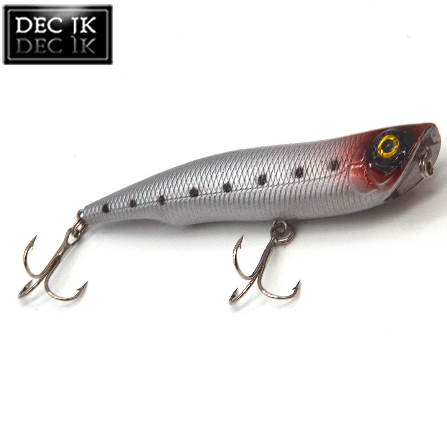 6PCS Pencil Artificial Bait Hard Fishing Lure Float Poper Top Water Floating Swimbait Lures Sea With Hooks Laser Baits Tackle (6)