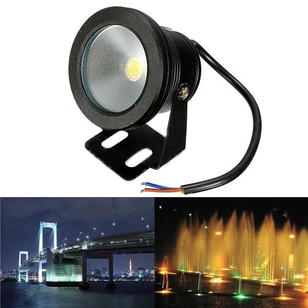 10pcs/lot RGB 10W DC12V underwater led fountain lights led pool lamp pond light IP68 under water