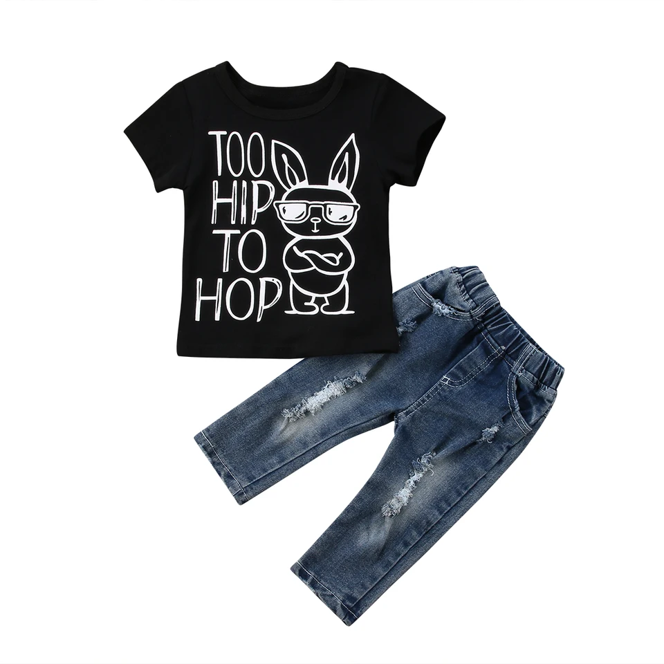 2PCS Toddler Kids Baby Boys Summer Clothes T-shirt Tops+Shorts Pants Set Cartoon