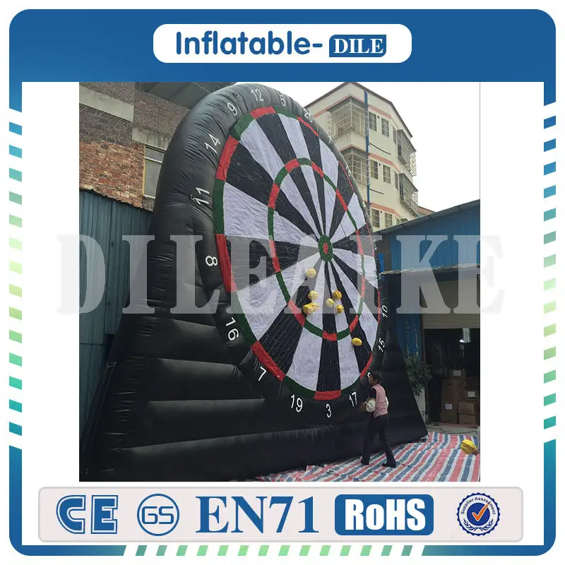Free Shipping 4m 13ft high giant inflatable foot dart funny big Inflatable Soccer Darts Inflatable font