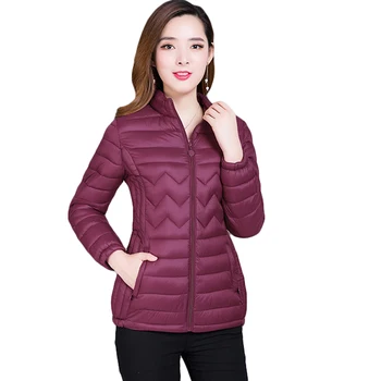 

2019 Fashion Ultralight Parka Winter Jacket Ladies Short Style Women's Jackets Warm Thin Winter Coat Female Plus Size 5XL CM552
