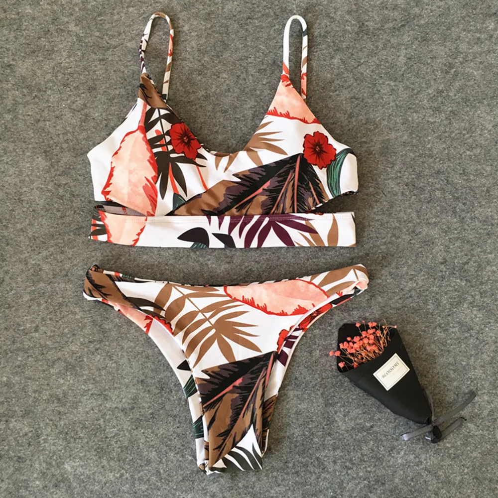 

Bikini Swimsuit Swimwear Beachwear with Pad Swim Suit Women Push Up Bathing Suit Bandeau Solid Bikini Set 2019 Female