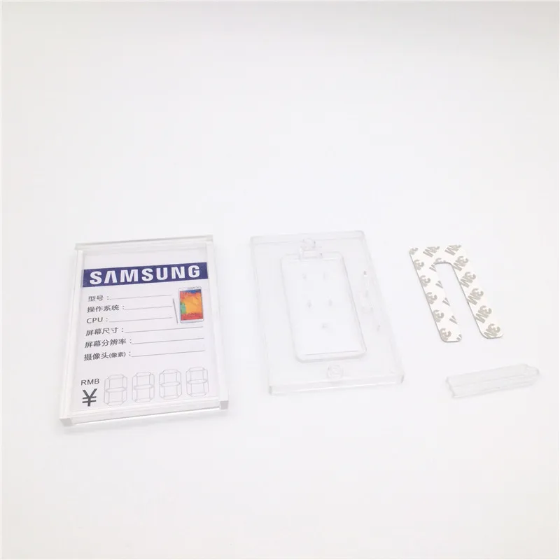 

(50 pcs/pack ) pure color solid flat and vertical display desktop plastic price tag in retail shop