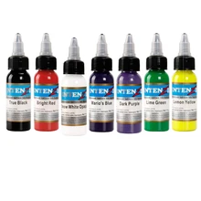 7 шт пигмент для микроблейдинга набор чернил татуировки перманентный боди-арт Косметика 1 унций подводка для глаз, бровей, губ Инструменты для татуажа