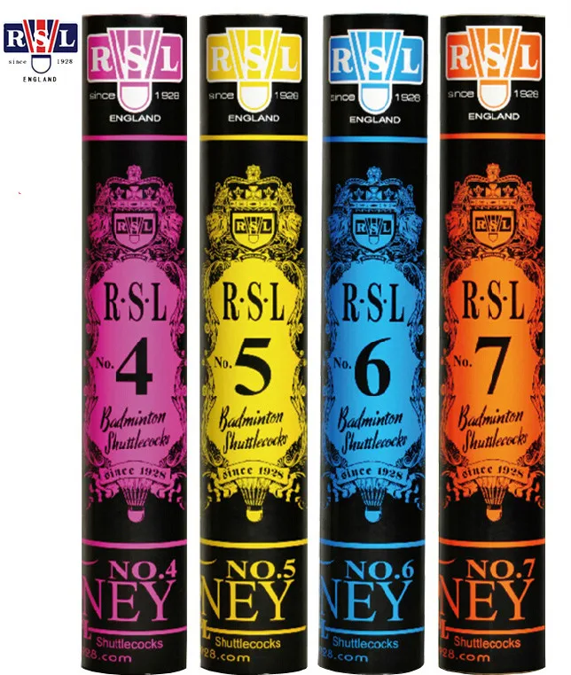 Настоящий Волан для бадминтона Rsl No.4 No.5 No.6 No.7 высокое качество с утиным пером мяч